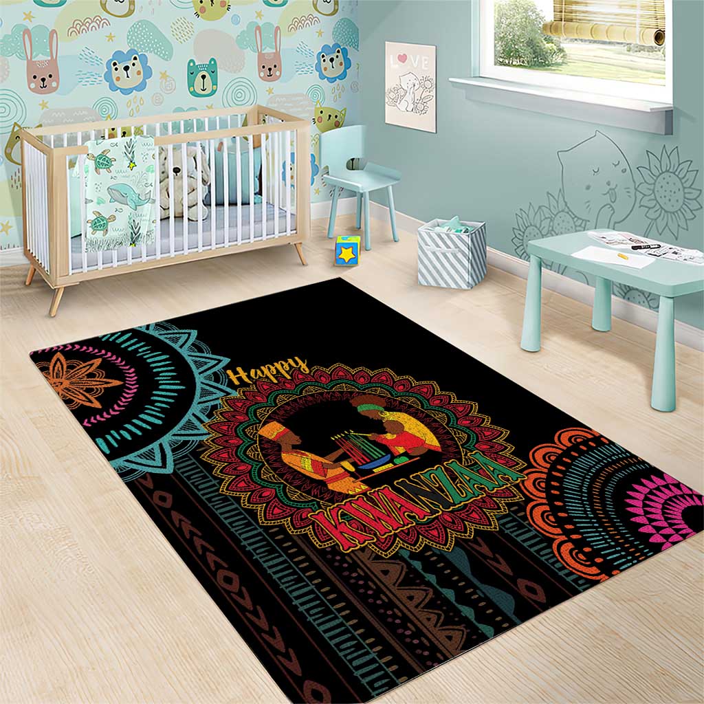 Africa Happy Kwanzaa Area Rug Nguzo Saba LT7