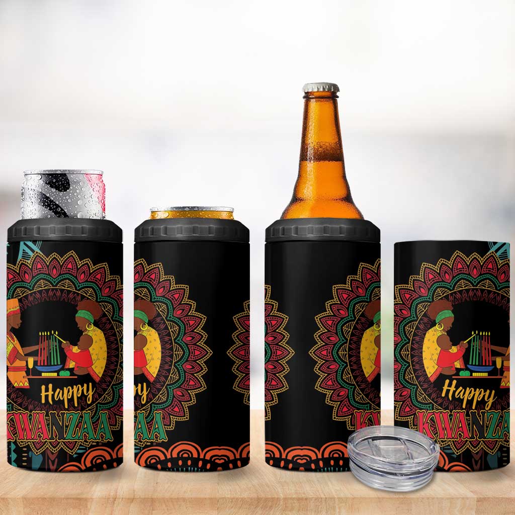 Africa Happy Kwanzaa 4 in 1 Can Cooler Tumbler Nguzo Saba LT7