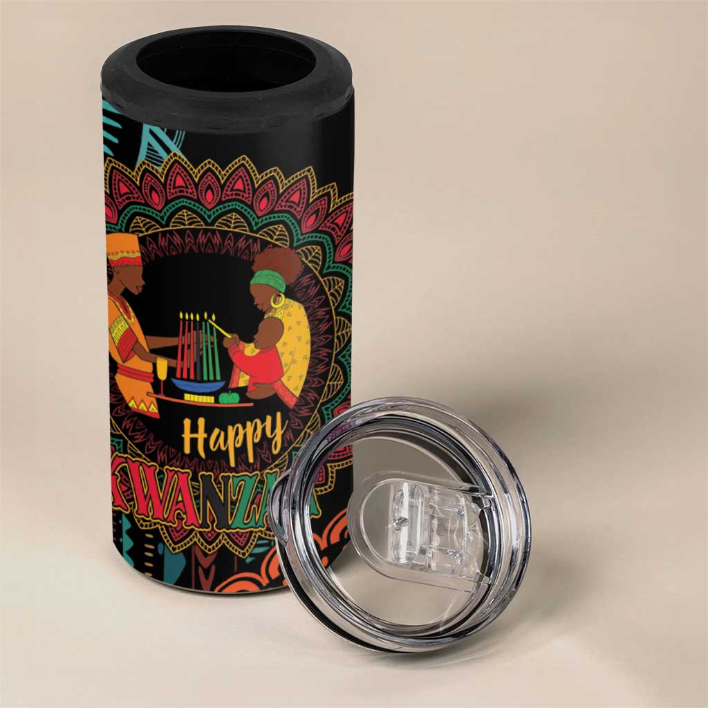 Africa Happy Kwanzaa 4 in 1 Can Cooler Tumbler Nguzo Saba LT7