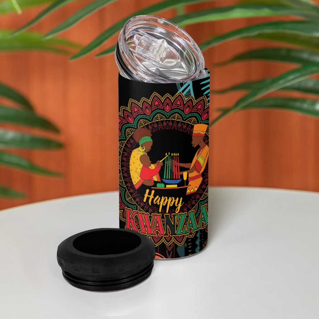 Africa Happy Kwanzaa 4 in 1 Can Cooler Tumbler Nguzo Saba LT7