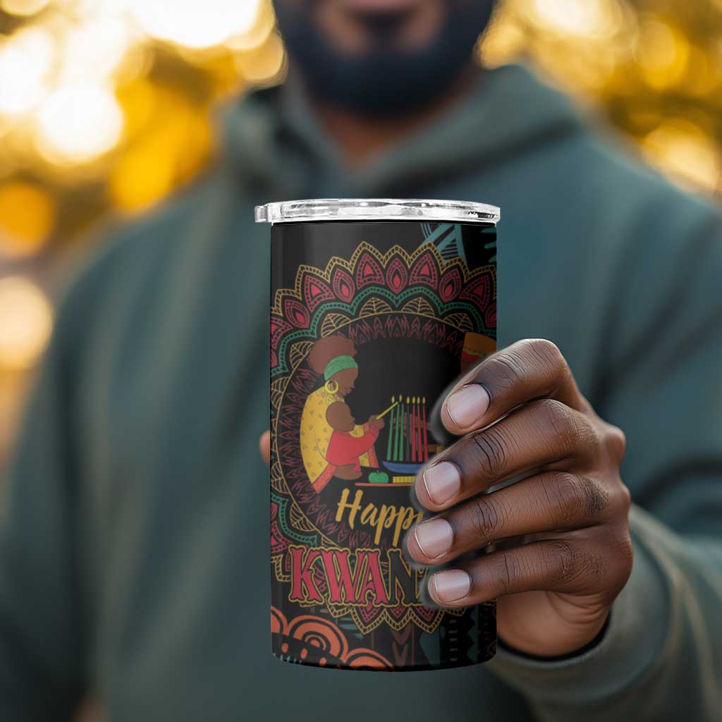 Africa Happy Kwanzaa 4 in 1 Can Cooler Tumbler Nguzo Saba LT7