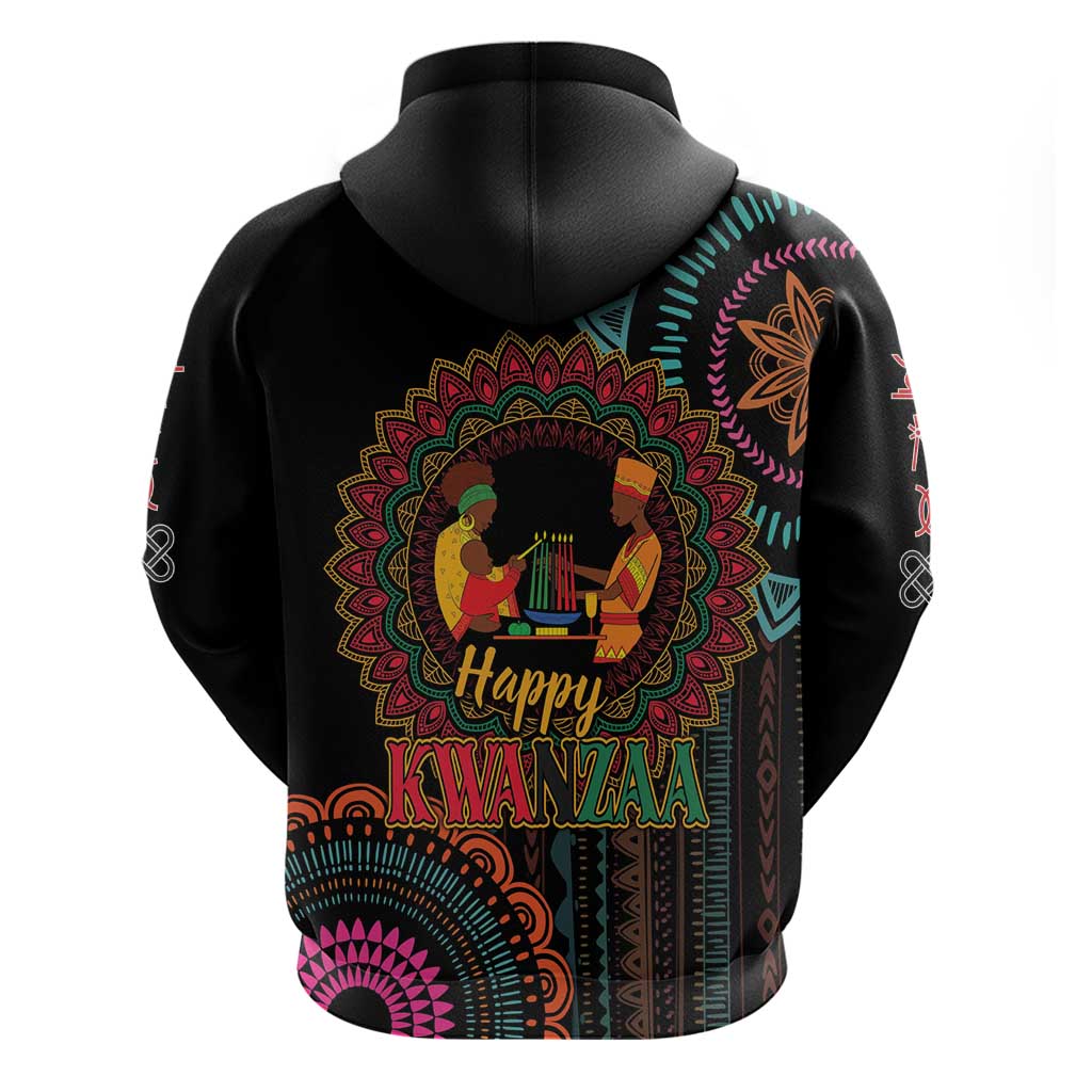 Happy Kwanzaa African Hoodie Mandala Mix Nguzo Saba LT7
