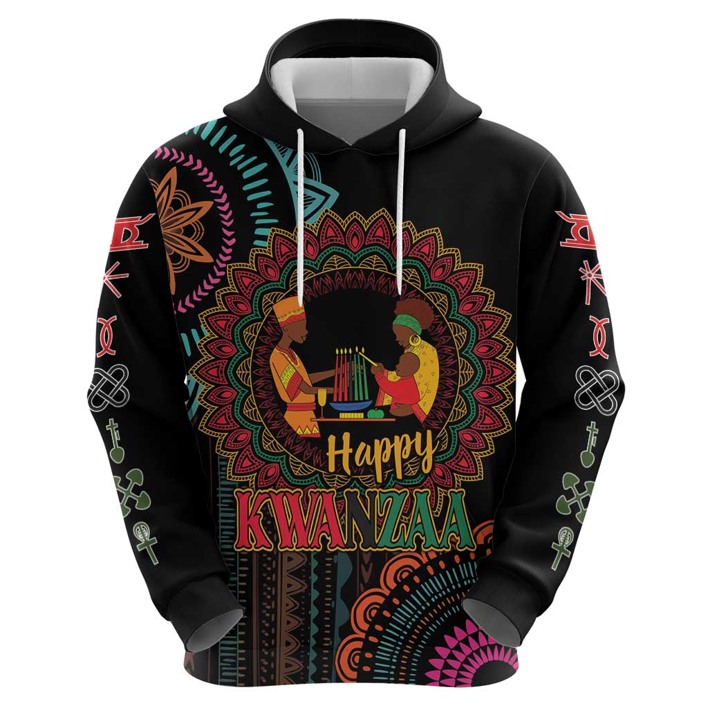 Happy Kwanzaa African Hoodie Mandala Mix Nguzo Saba LT7