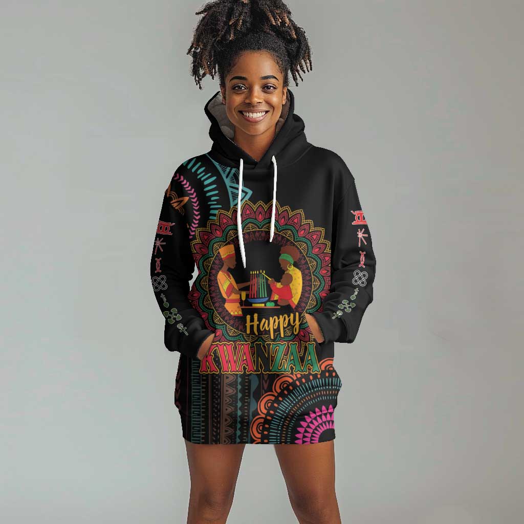 Africa Happy Kwanzaa Hoodie Dress Nguzo Saba LT7