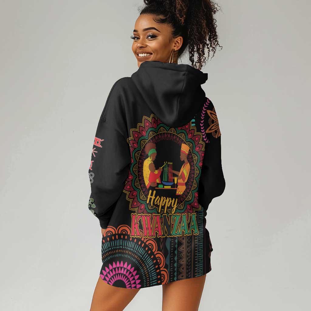 Africa Happy Kwanzaa Hoodie Dress Nguzo Saba LT7