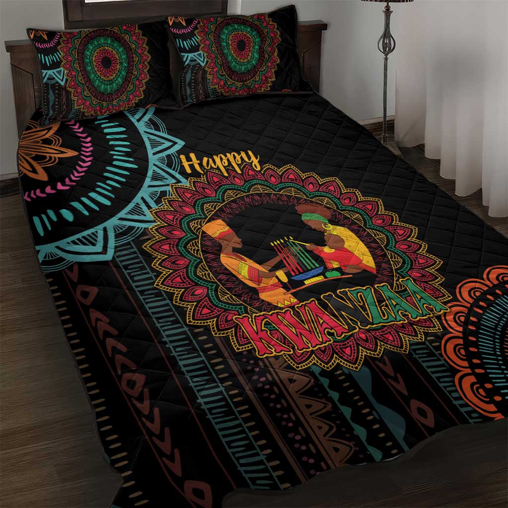 Africa Happy Kwanzaa Quilt Bed Set Nguzo Saba LT7