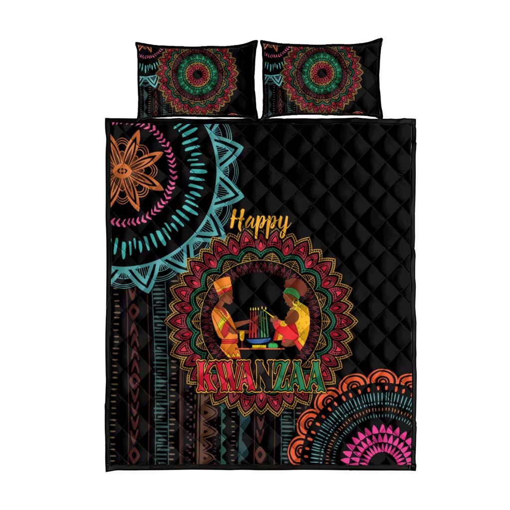 Africa Happy Kwanzaa Quilt Bed Set Nguzo Saba LT7