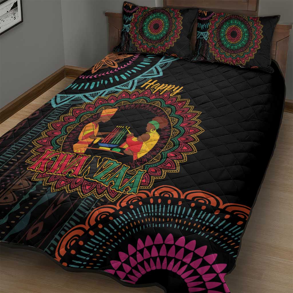Africa Happy Kwanzaa Quilt Bed Set Nguzo Saba LT7