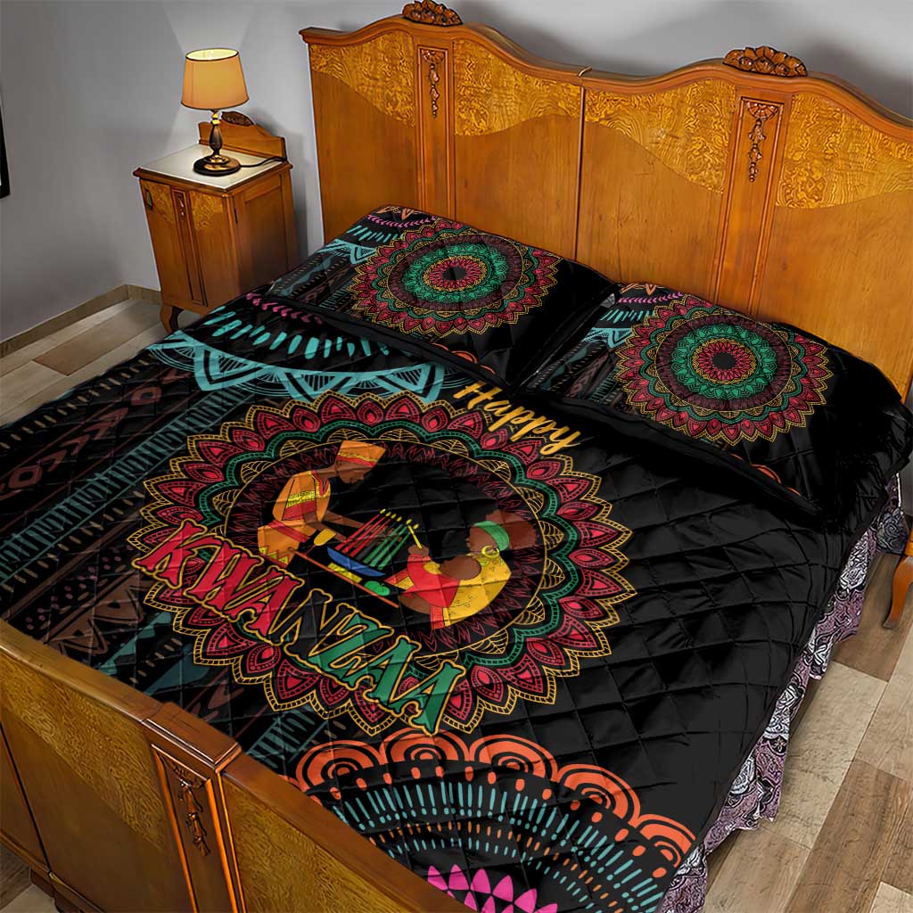 Africa Happy Kwanzaa Quilt Bed Set Nguzo Saba LT7