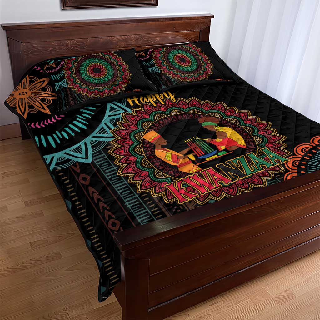 Africa Happy Kwanzaa Quilt Bed Set Nguzo Saba LT7