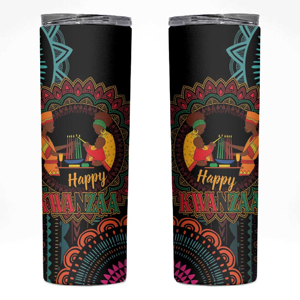 Africa Happy Kwanzaa Skinny Tumbler Nguzo Saba LT7