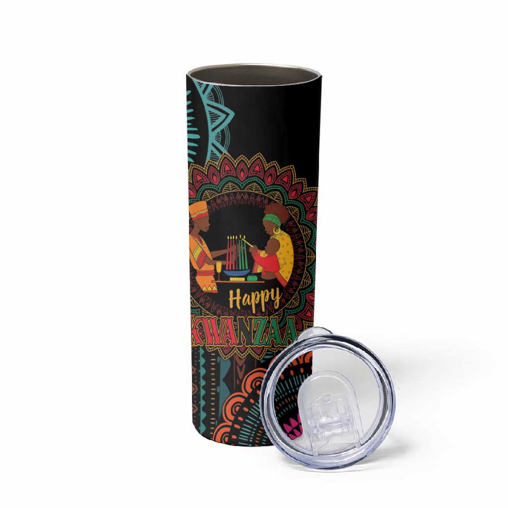 Africa Happy Kwanzaa Skinny Tumbler Nguzo Saba LT7