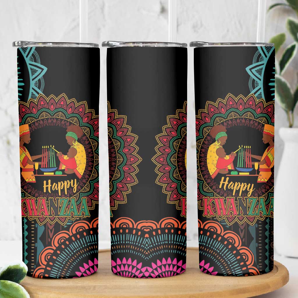 Africa Happy Kwanzaa Skinny Tumbler Nguzo Saba LT7