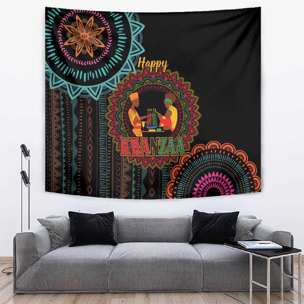 Africa Happy Kwanzaa Tapestry Nguzo Saba LT7