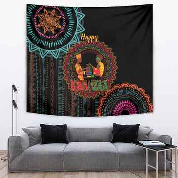 Africa Happy Kwanzaa Tapestry Nguzo Saba LT7