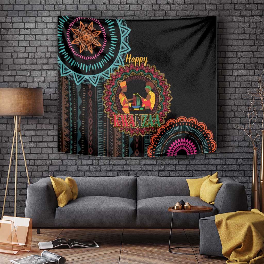 Africa Happy Kwanzaa Tapestry Nguzo Saba LT7
