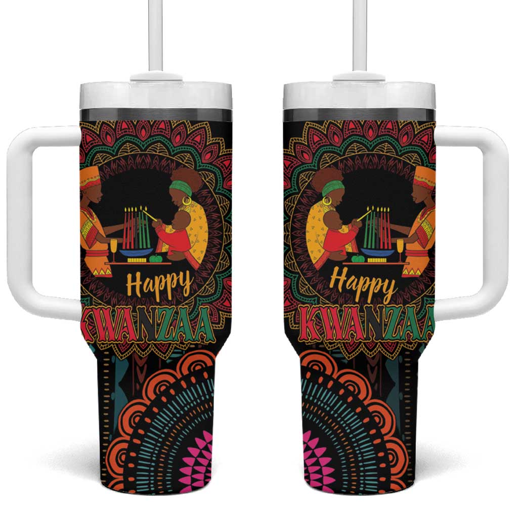 Africa Happy Kwanzaa Tumbler With Handle Nguzo Saba LT7