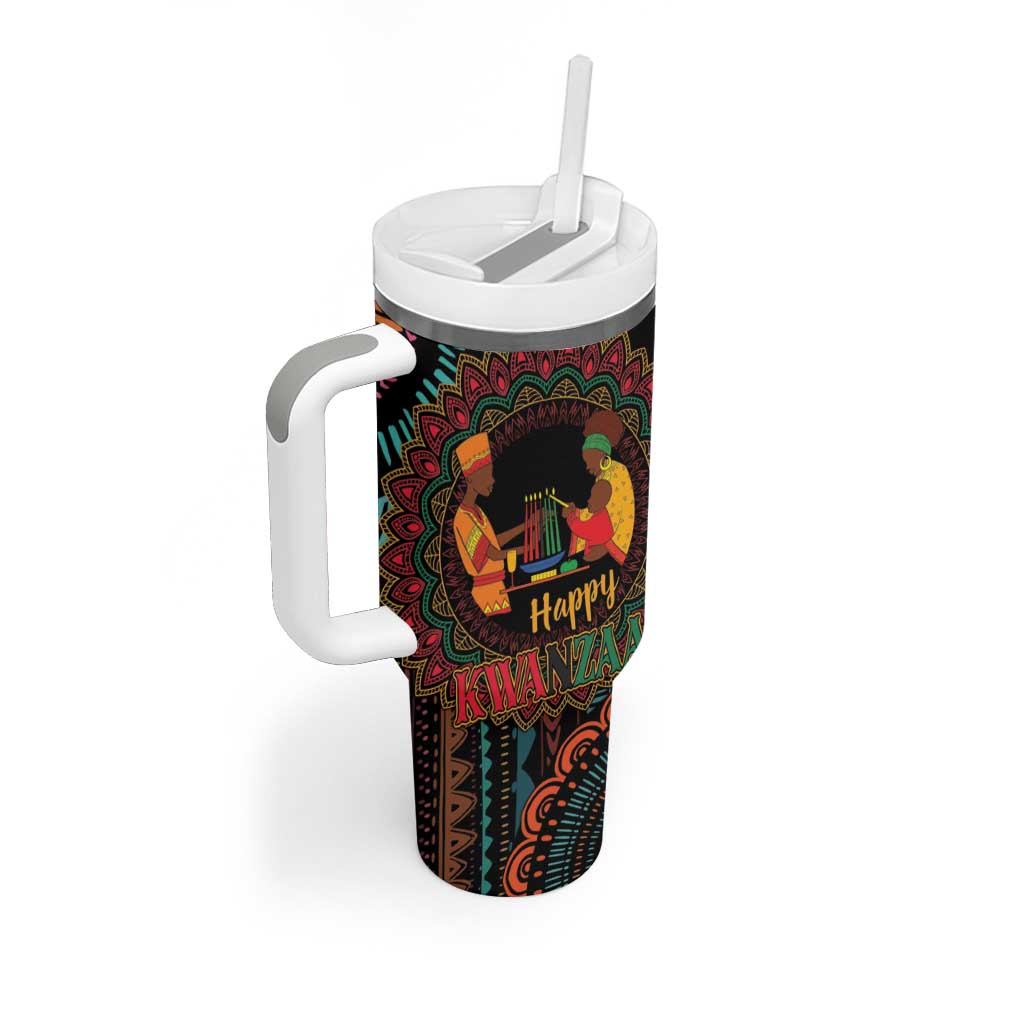 Africa Happy Kwanzaa Tumbler With Handle Nguzo Saba LT7