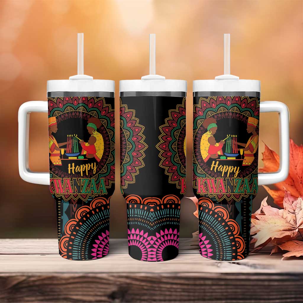 Africa Happy Kwanzaa Tumbler With Handle Nguzo Saba LT7