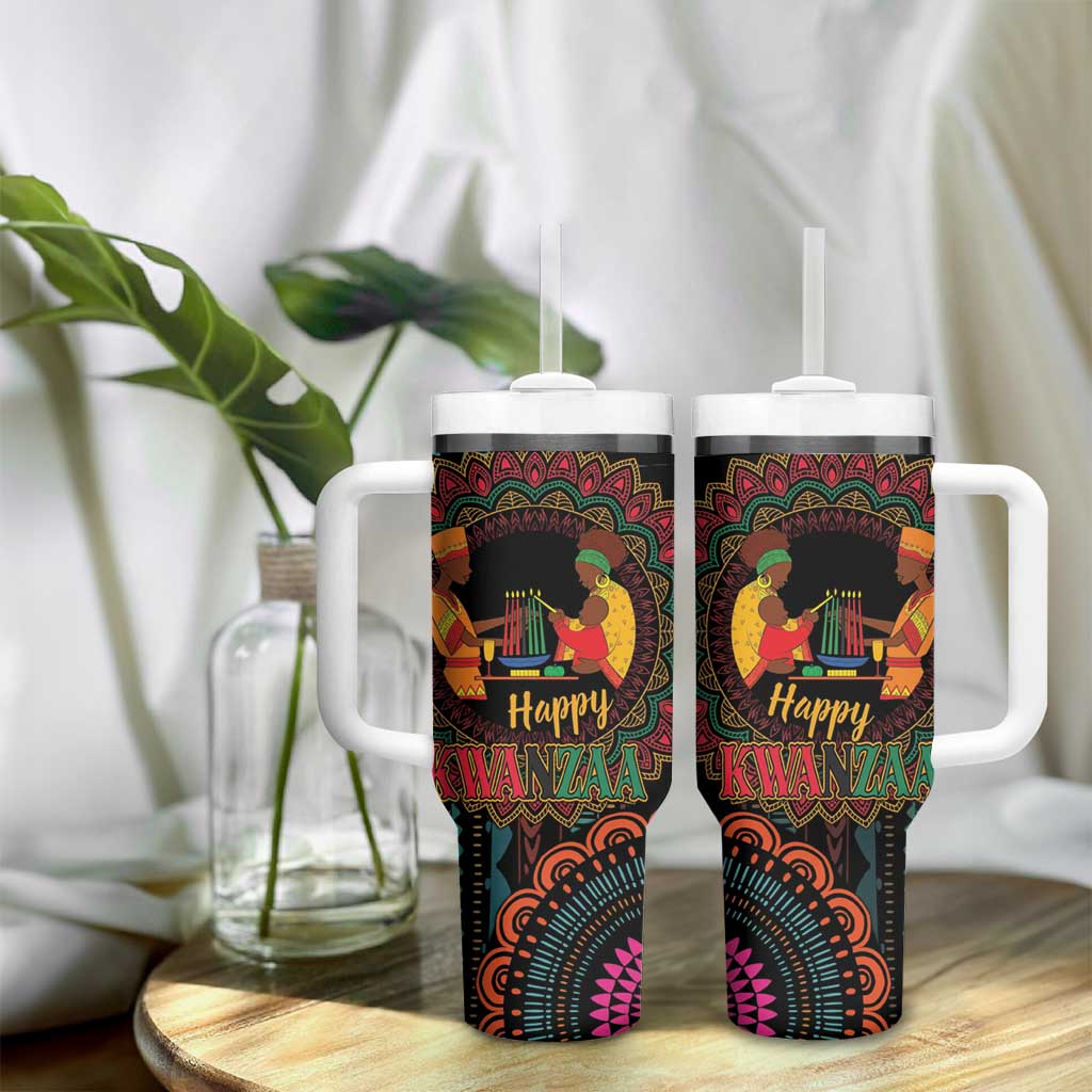 Africa Happy Kwanzaa Tumbler With Handle Nguzo Saba LT7
