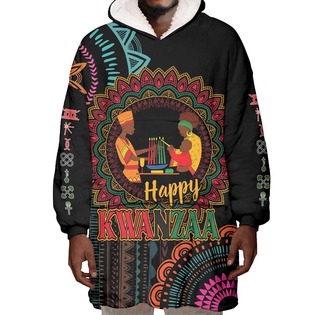 Africa Happy Kwanzaa Wearable Blanket Hoodie Nguzo Saba LT7