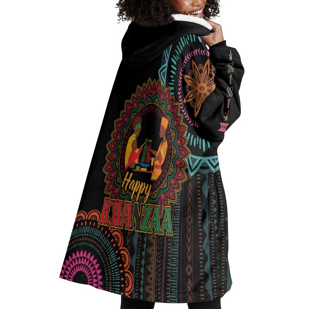 Africa Happy Kwanzaa Wearable Blanket Hoodie Nguzo Saba LT7