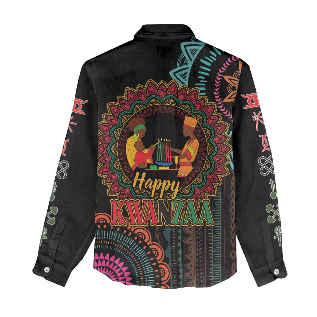Africa Happy Kwanzaa Women Casual Shirt Nguzo Saba LT7