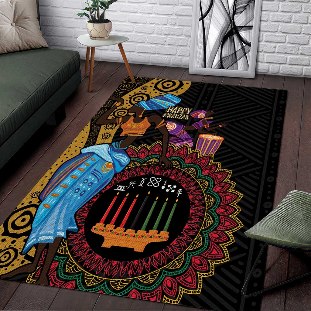 Africa Happy Kwanzaa Area Rug Tribal Dance LT7