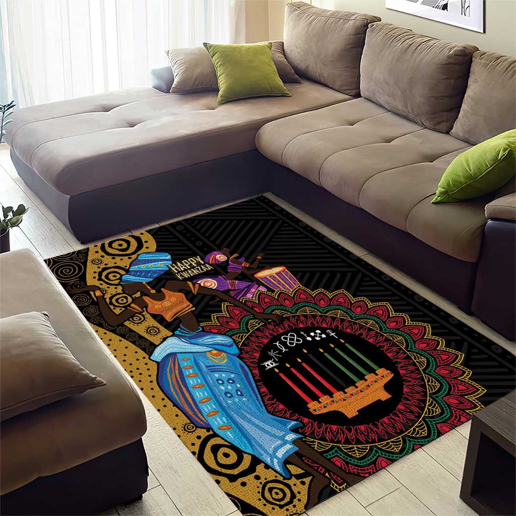 Africa Happy Kwanzaa Area Rug Tribal Dance LT7