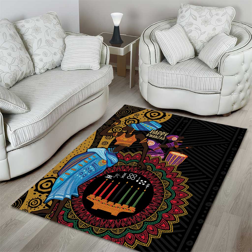 Africa Happy Kwanzaa Area Rug Tribal Dance LT7
