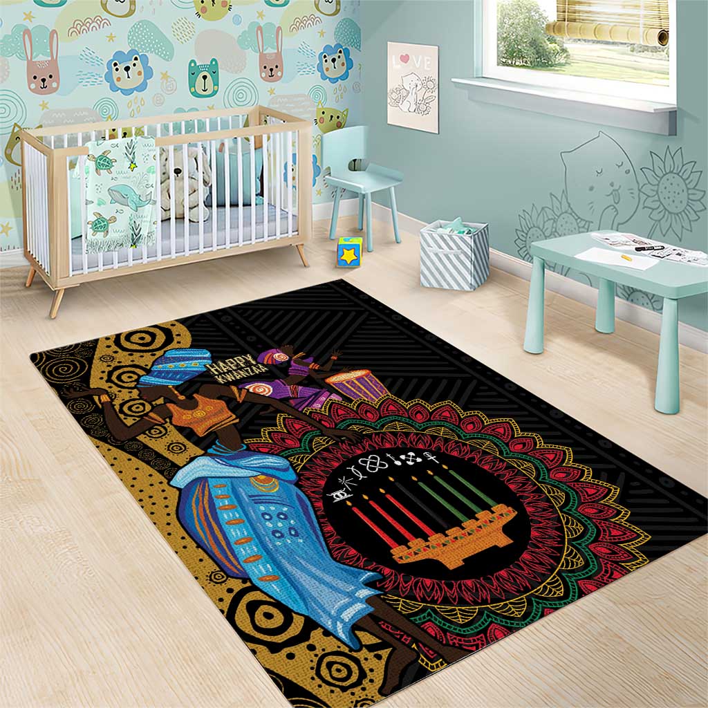 Africa Happy Kwanzaa Area Rug Tribal Dance LT7