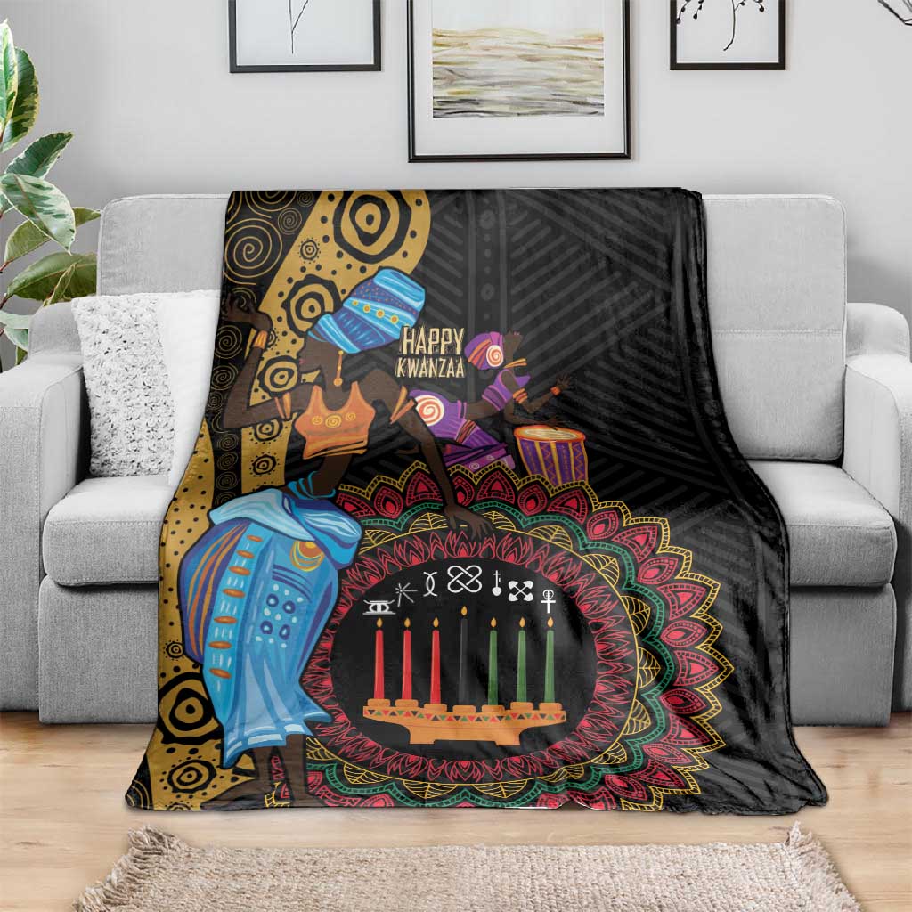Africa Happy Kwanzaa Blanket Tribal Dance LT7