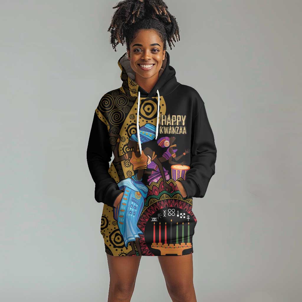 Africa Happy Kwanzaa Hoodie Dress Tribal Dance LT7