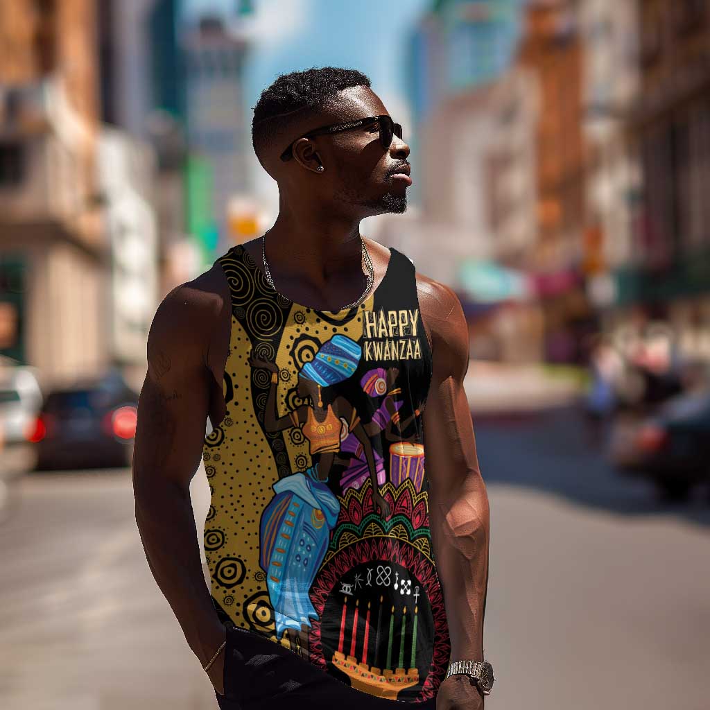 Africa Happy Kwanzaa Men Tank Top Tribal Dance LT7