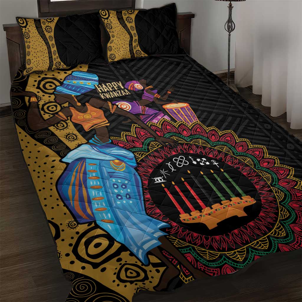 Africa Happy Kwanzaa Quilt Bed Set Tribal Dance LT7