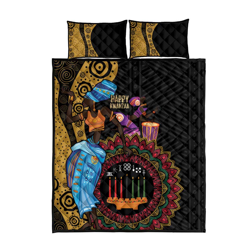 Africa Happy Kwanzaa Quilt Bed Set Tribal Dance LT7