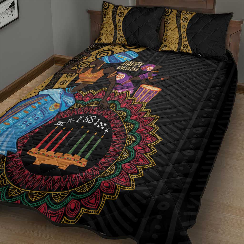 Africa Happy Kwanzaa Quilt Bed Set Tribal Dance LT7