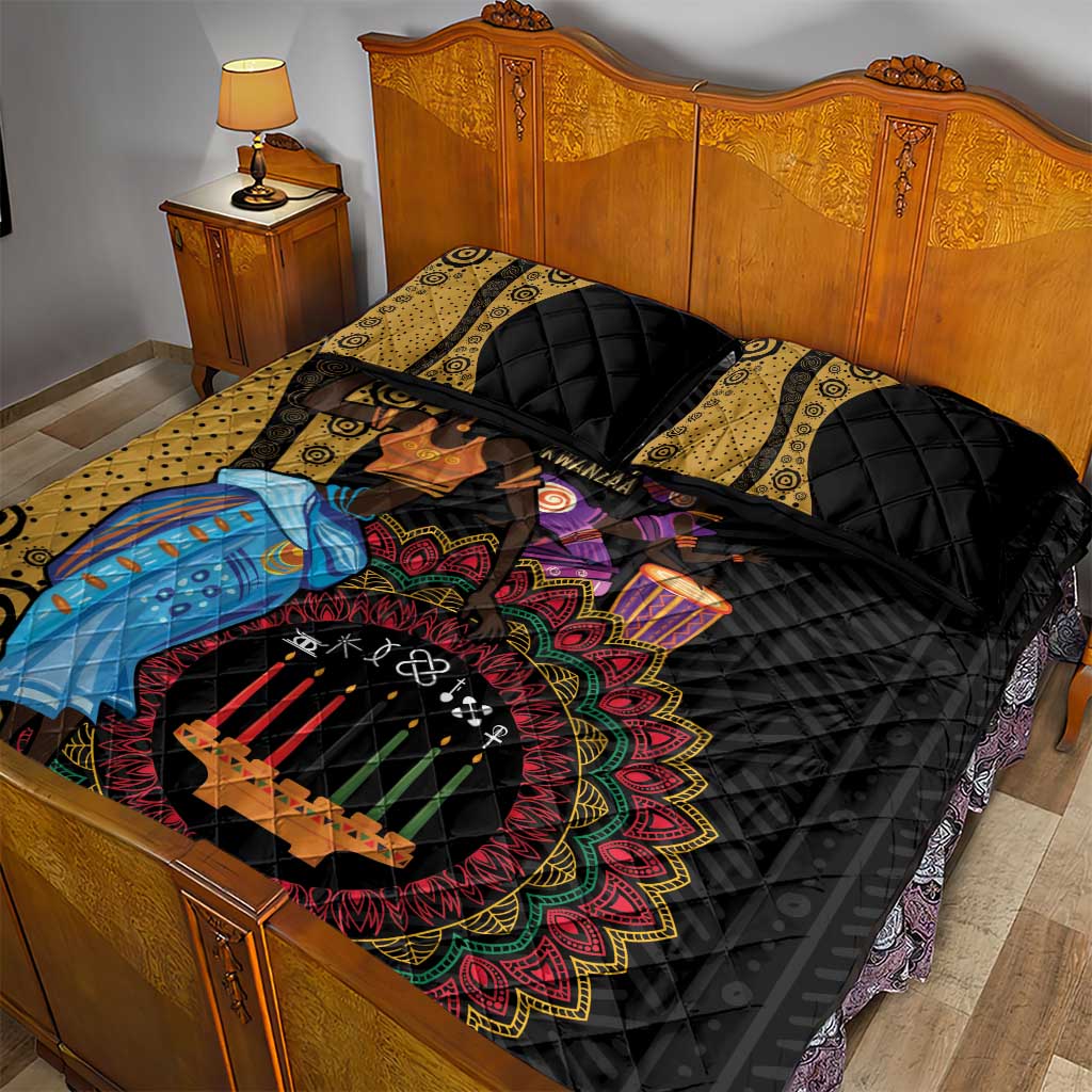 Africa Happy Kwanzaa Quilt Bed Set Tribal Dance LT7