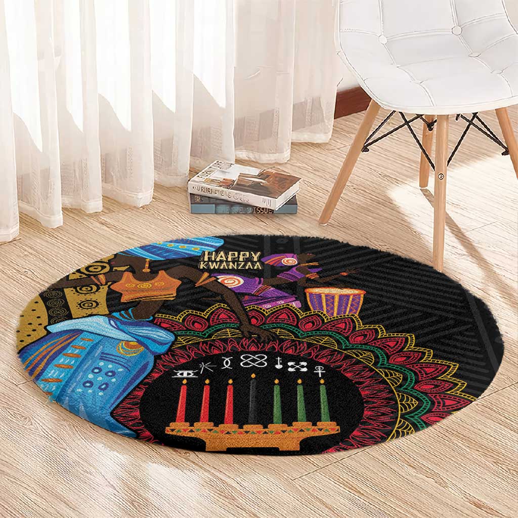 Africa Happy Kwanzaa Round Carpet Tribal Dance LT7