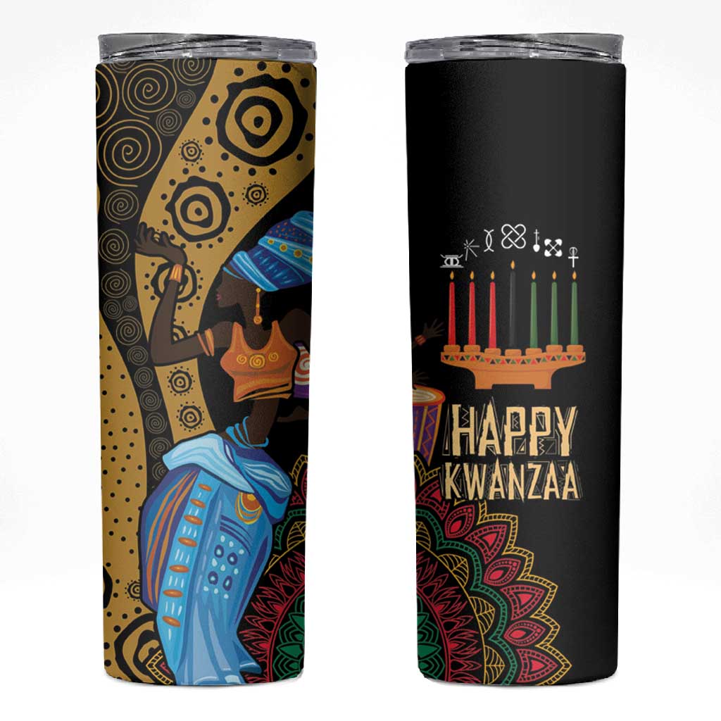 Africa Happy Kwanzaa Skinny Tumbler Tribal Dance LT7