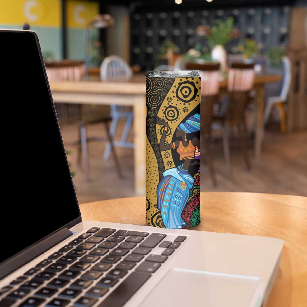 Africa Happy Kwanzaa Skinny Tumbler Tribal Dance LT7