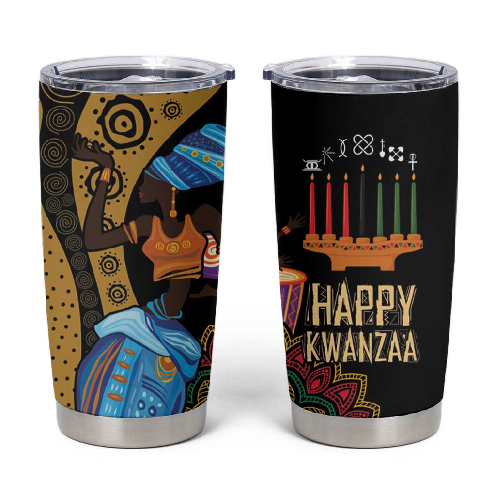 Africa Happy Kwanzaa Tumbler Cup Tribal Dance LT7