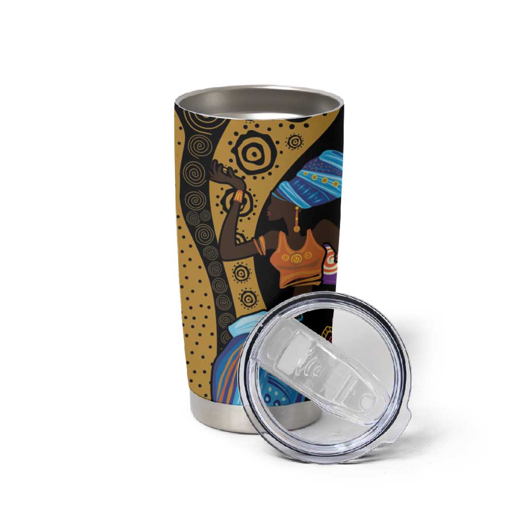 Africa Happy Kwanzaa Tumbler Cup Tribal Dance LT7