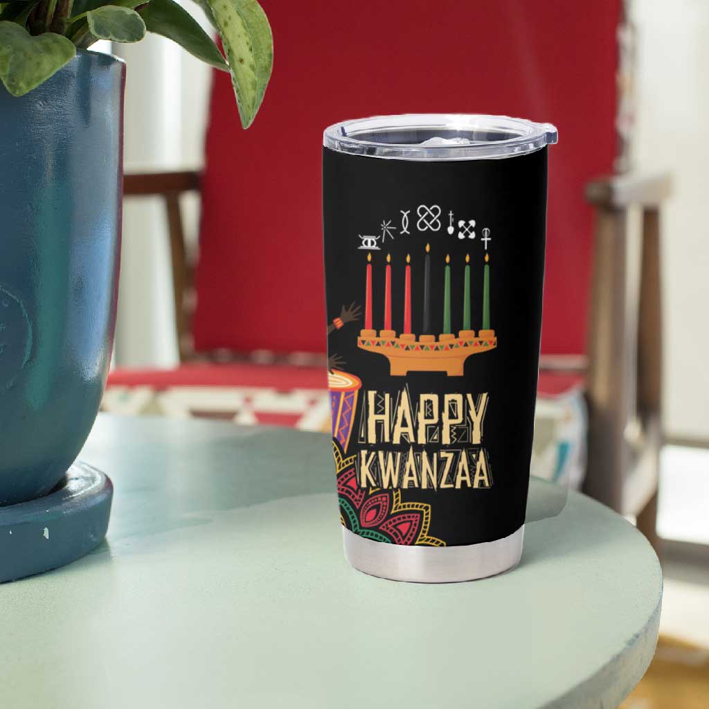 Africa Happy Kwanzaa Tumbler Cup Tribal Dance LT7