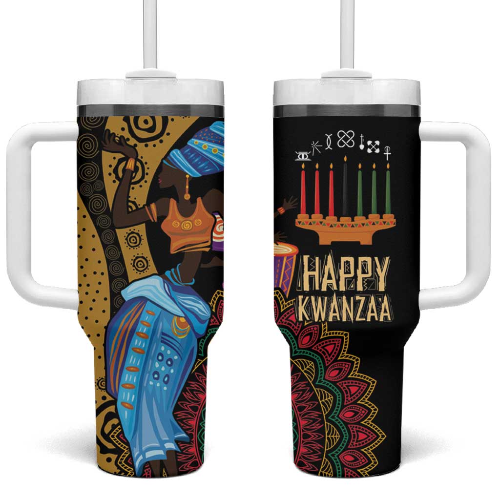 Africa Happy Kwanzaa Tumbler With Handle Tribal Dance LT7