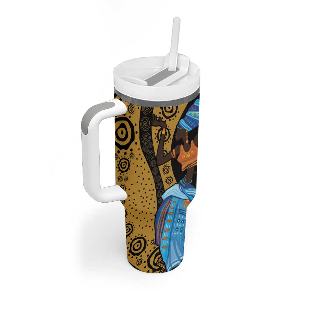 Africa Happy Kwanzaa Tumbler With Handle Tribal Dance LT7