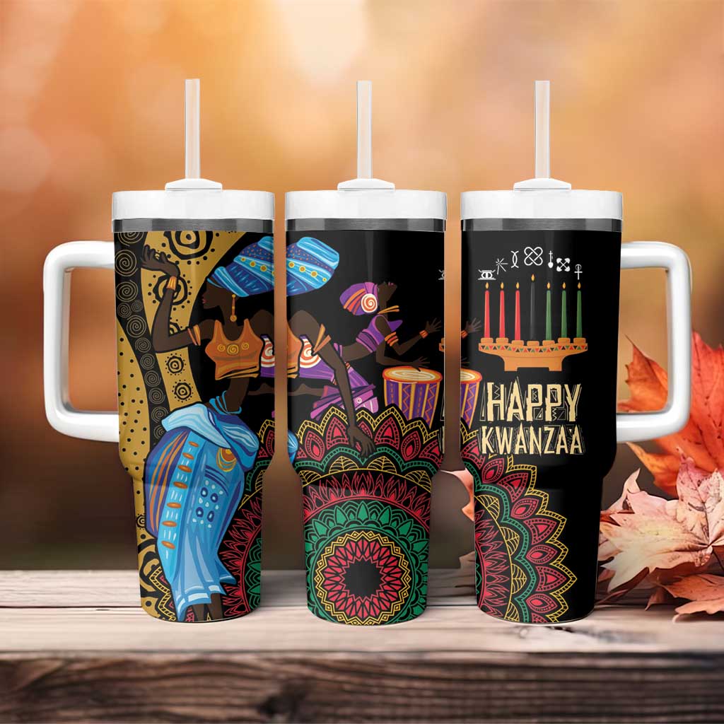 Africa Happy Kwanzaa Tumbler With Handle Tribal Dance LT7