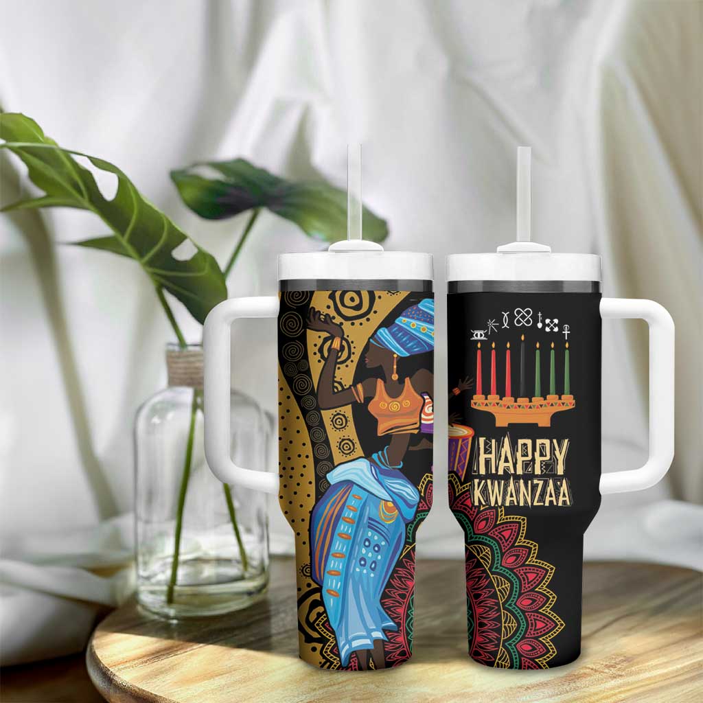 Africa Happy Kwanzaa Tumbler With Handle Tribal Dance LT7