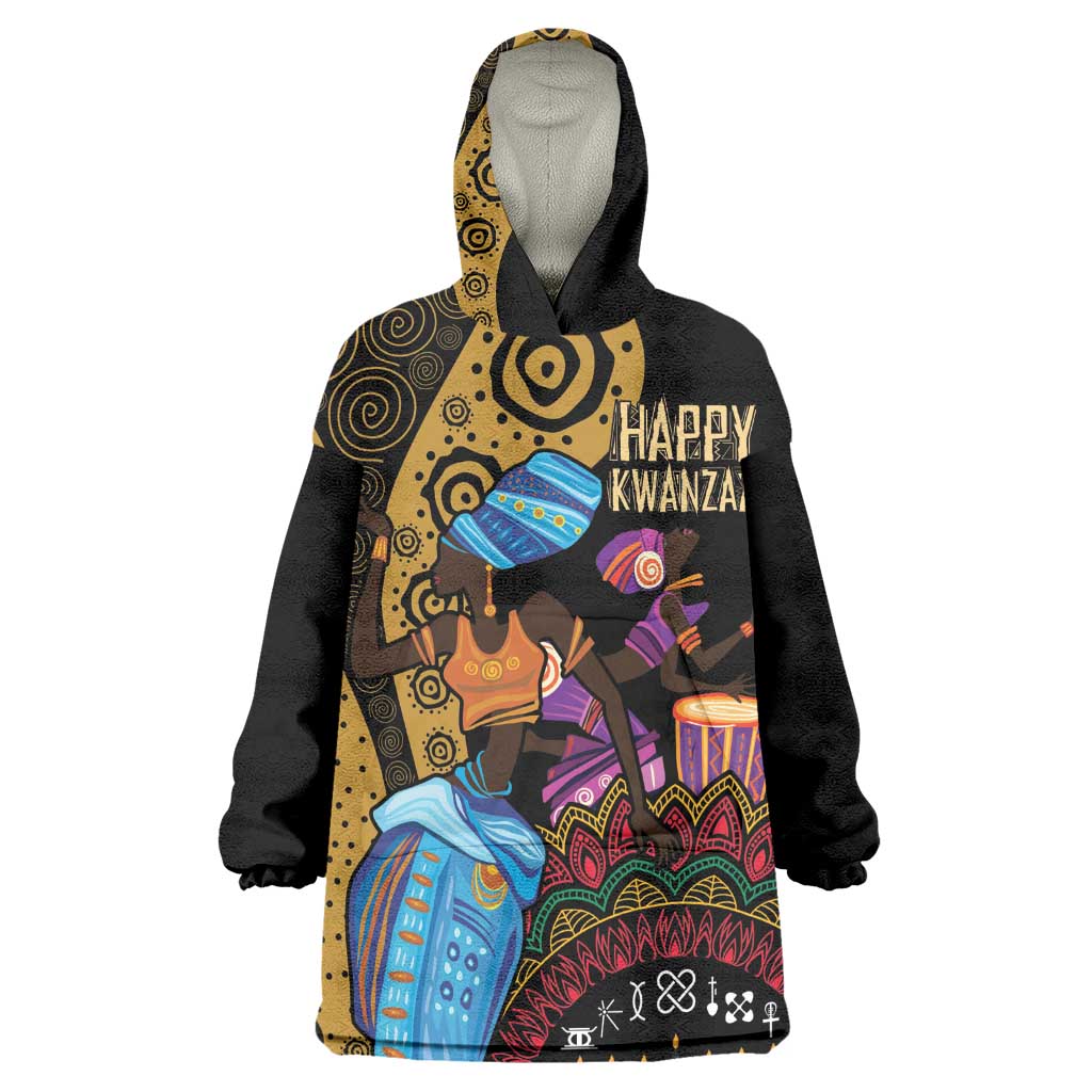 Africa Happy Kwanzaa Wearable Blanket Hoodie Tribal Dance LT7