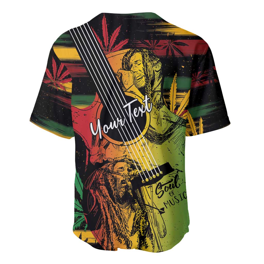 Personalised Afro Reggae Baseball Jersey Soul of Music Sketch Style LT7